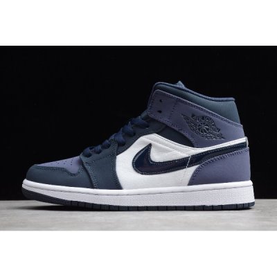 Nike Air Jordan 1 Mid Obsidian / Mor Basketbol Ayakkabısı Türkiye - DB0A47EA